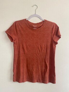 Athleta Women's Rust Orange Short Sleeve Lightweight T-Shirt Size XS 100% Cotton
